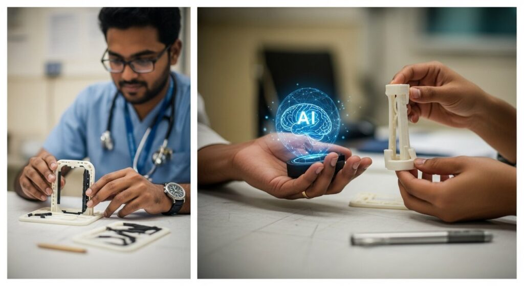 Crafting Affordable AI Tools in the Constraints of Indian Hospitals