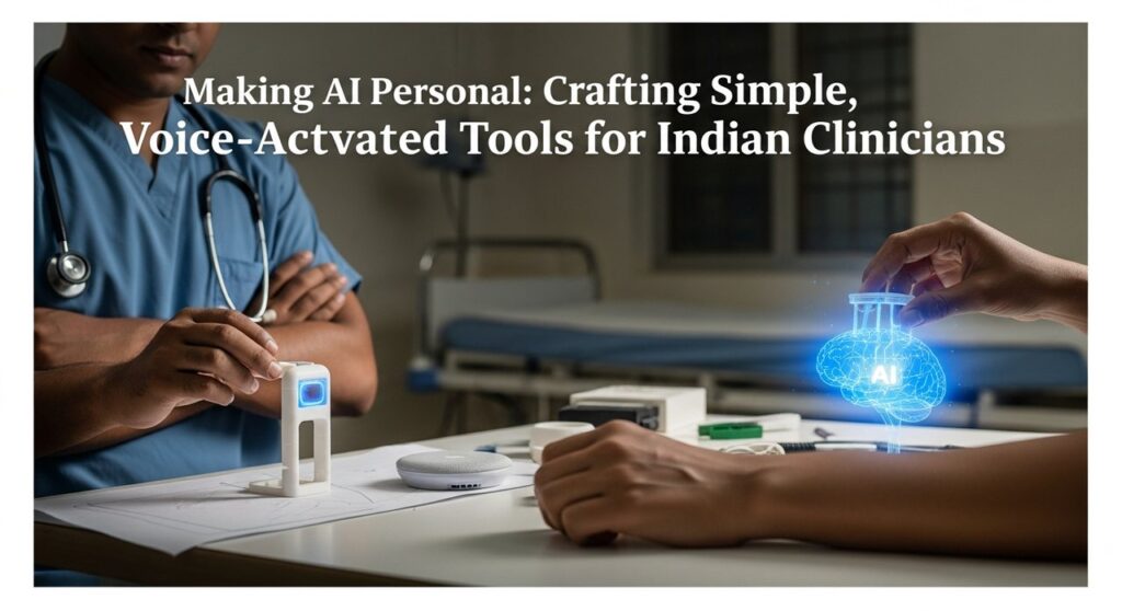 Making AI Personal: Crafting Simple, Voice-Activated Tools for Indian Clinicians